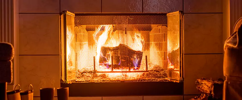Mendota Hearth Landscape Fireplace Installation in Prospect Heights, Illinois